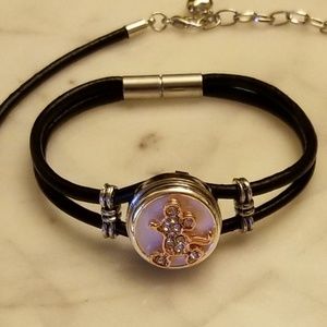 🎡Mickey Mouse Snap Leather Bracelet